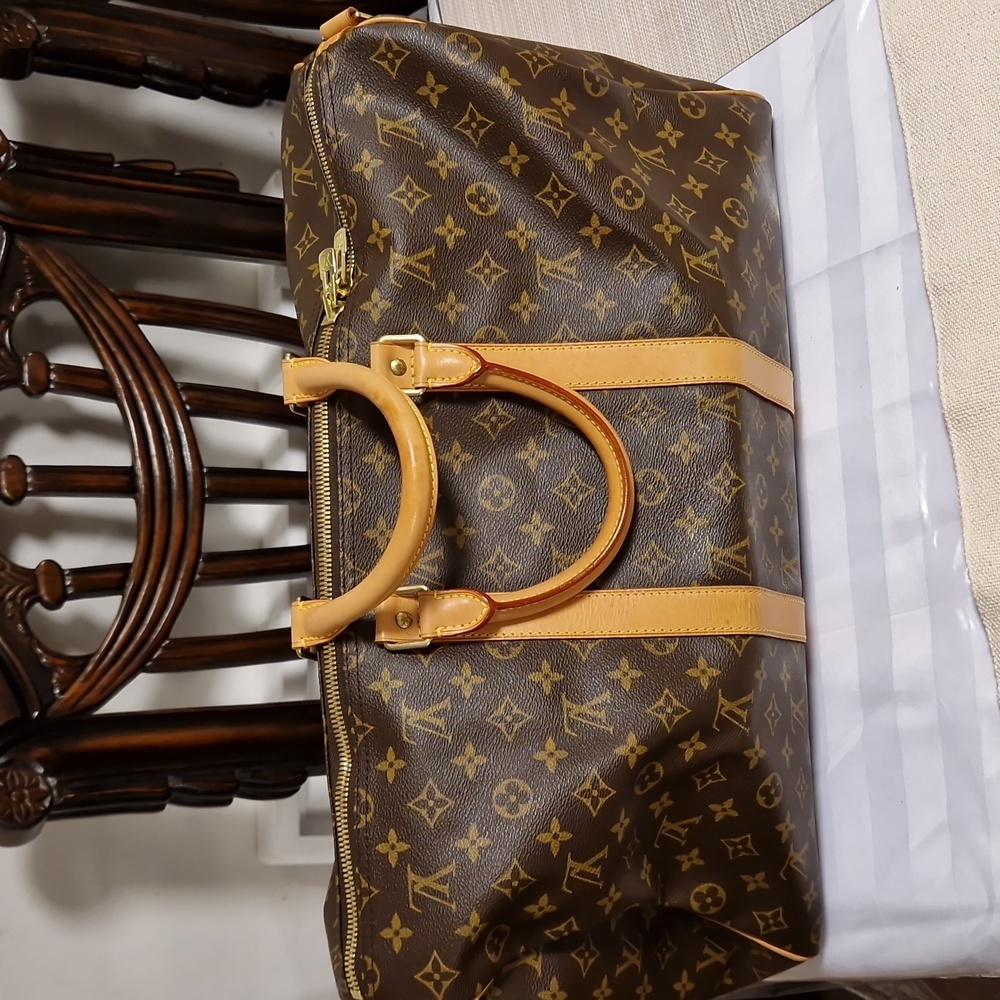 Louis Vuitton Keepall Bandouliere 50 With COMPLIMENTARY CELINE NEW UMBRELLA. - Picture 15 of 17